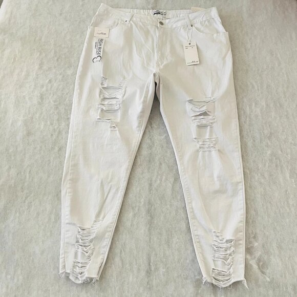 Vince Blue Co. Denim - Vince Blue Co. Womens High Rise Distressed Y2K Skinny Jeans Size 20